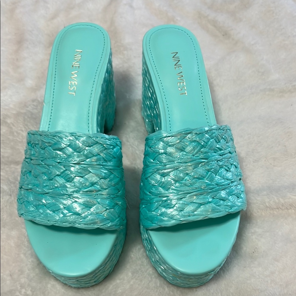 Nine West Turquoise Mules